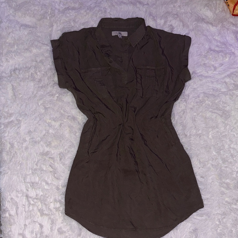 Thread & Supply Chocolate Button Down Dress
